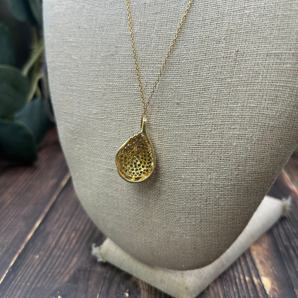 14k Diamond Cluster Necklace