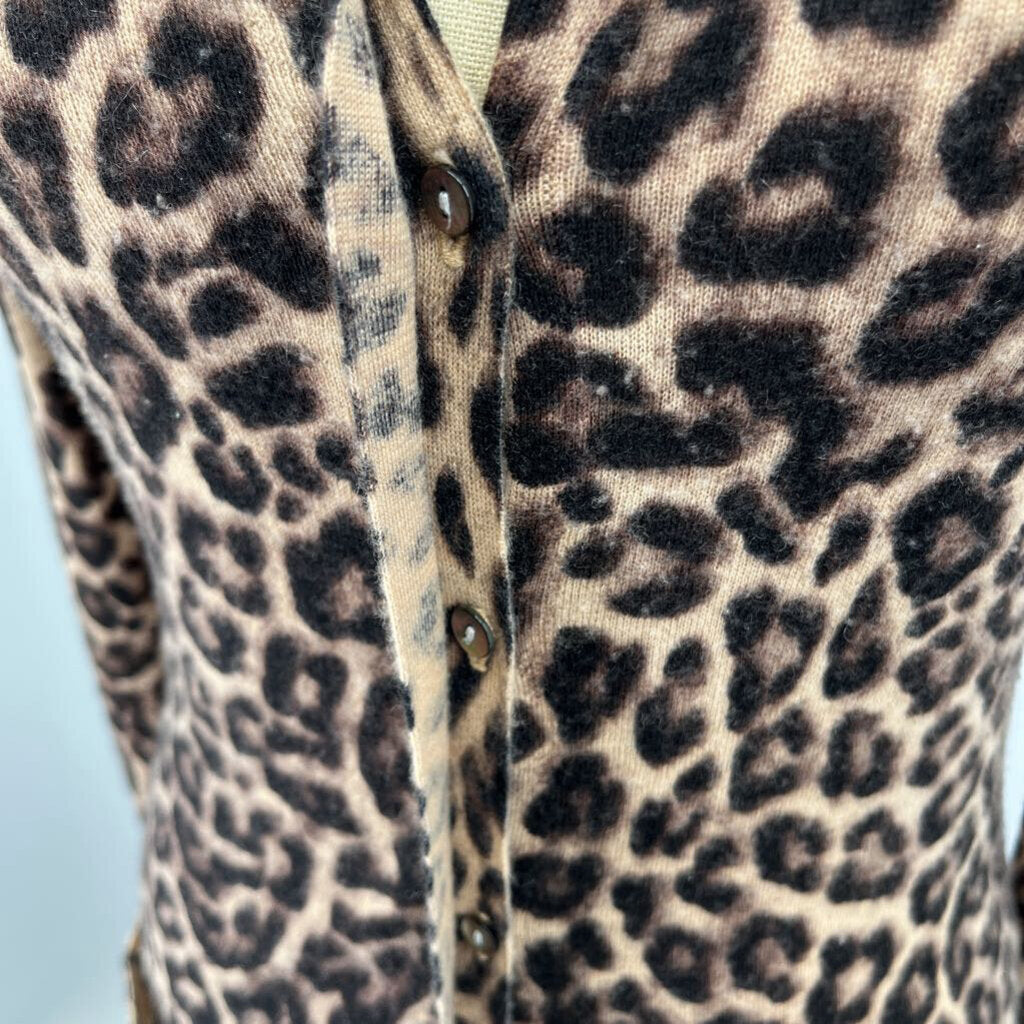 Saks Fifth Avenue Animal Print Cardigan