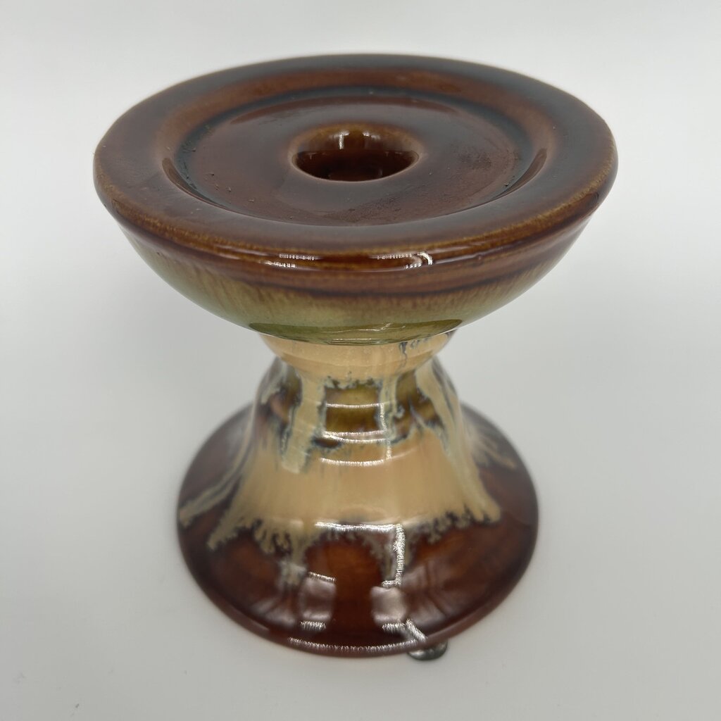 Glazed Stoneware Candle Holder