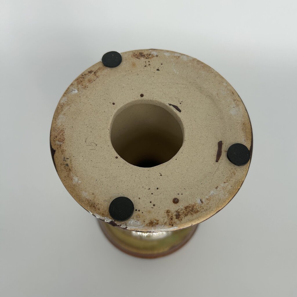 Glazed Stoneware Candle Holder