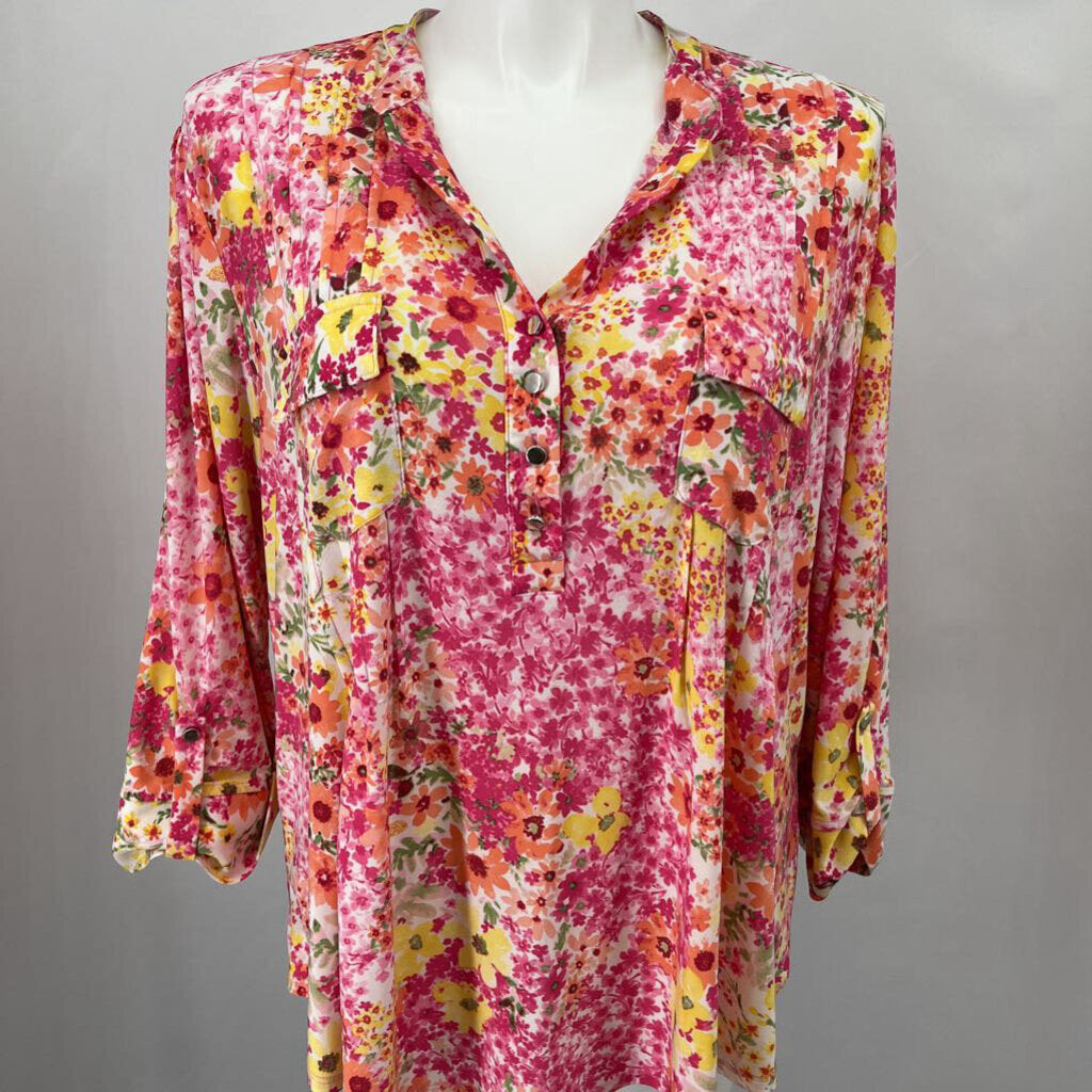 Juniper + Lime L/s Floral Shirt