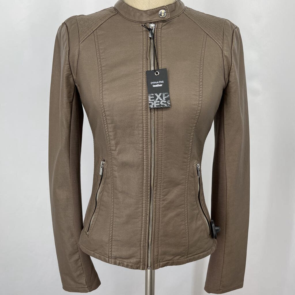 Express Vegan Leather Moto Jacket