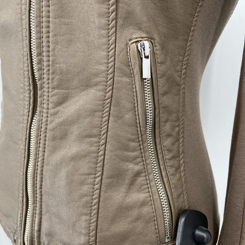 Express Vegan Leather Moto Jacket