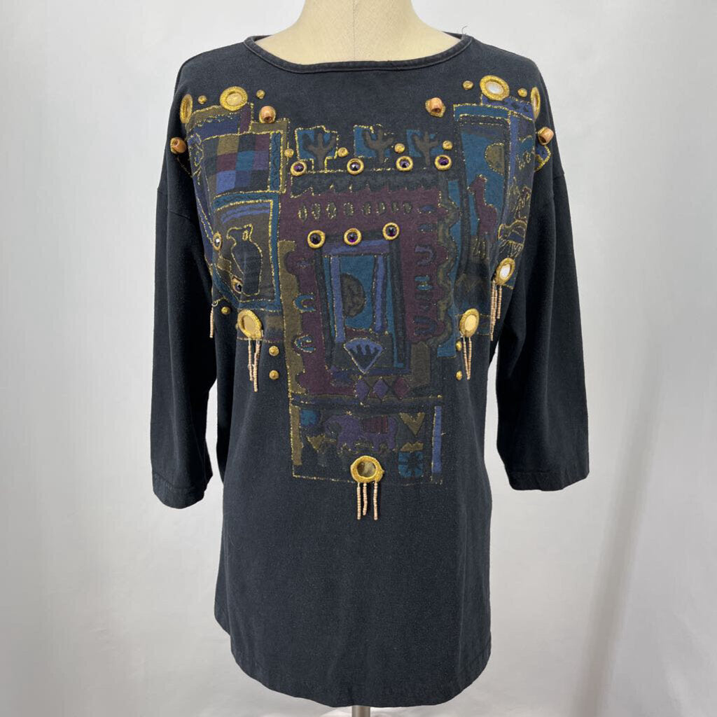 Fun Art L/s Beaded Tee Shirt