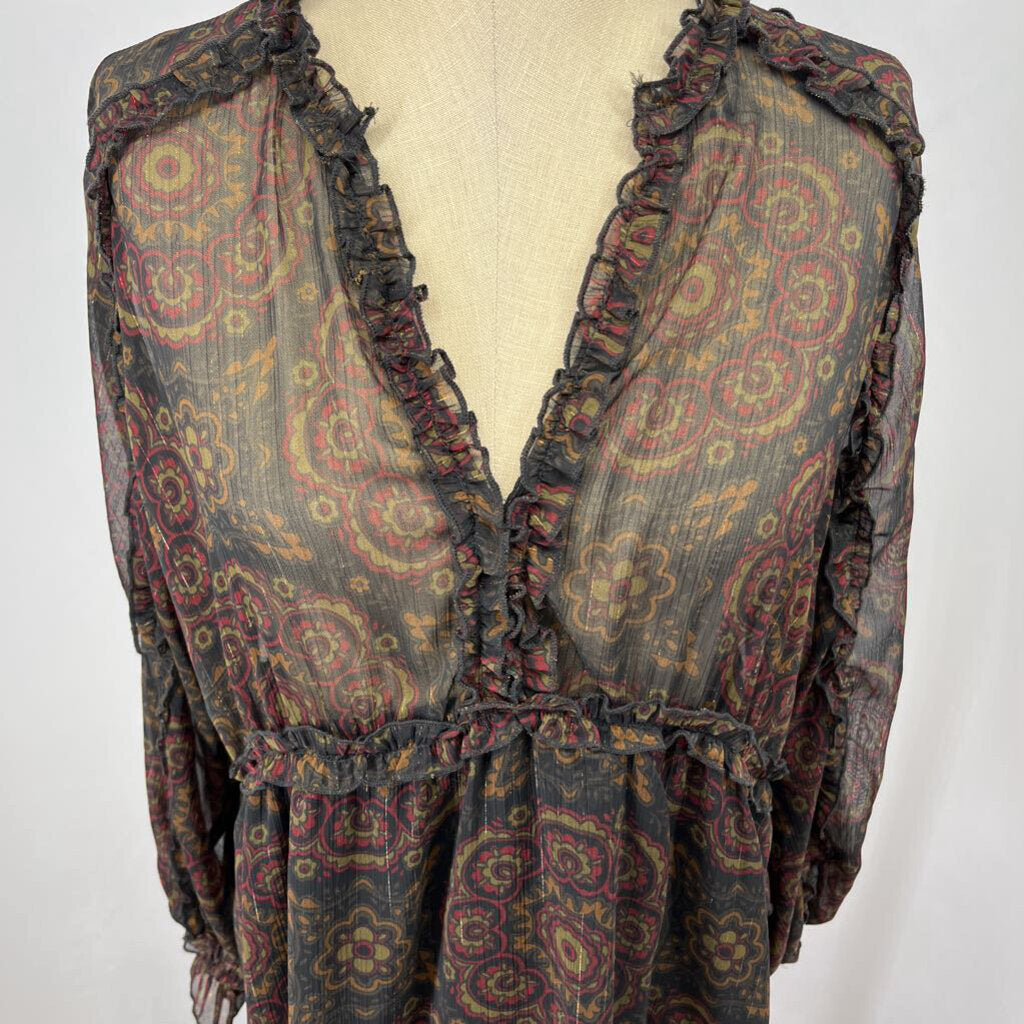 Zara L/s Floral Dress