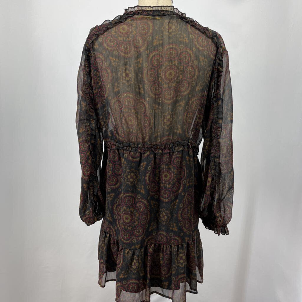 Zara L/s Floral Dress
