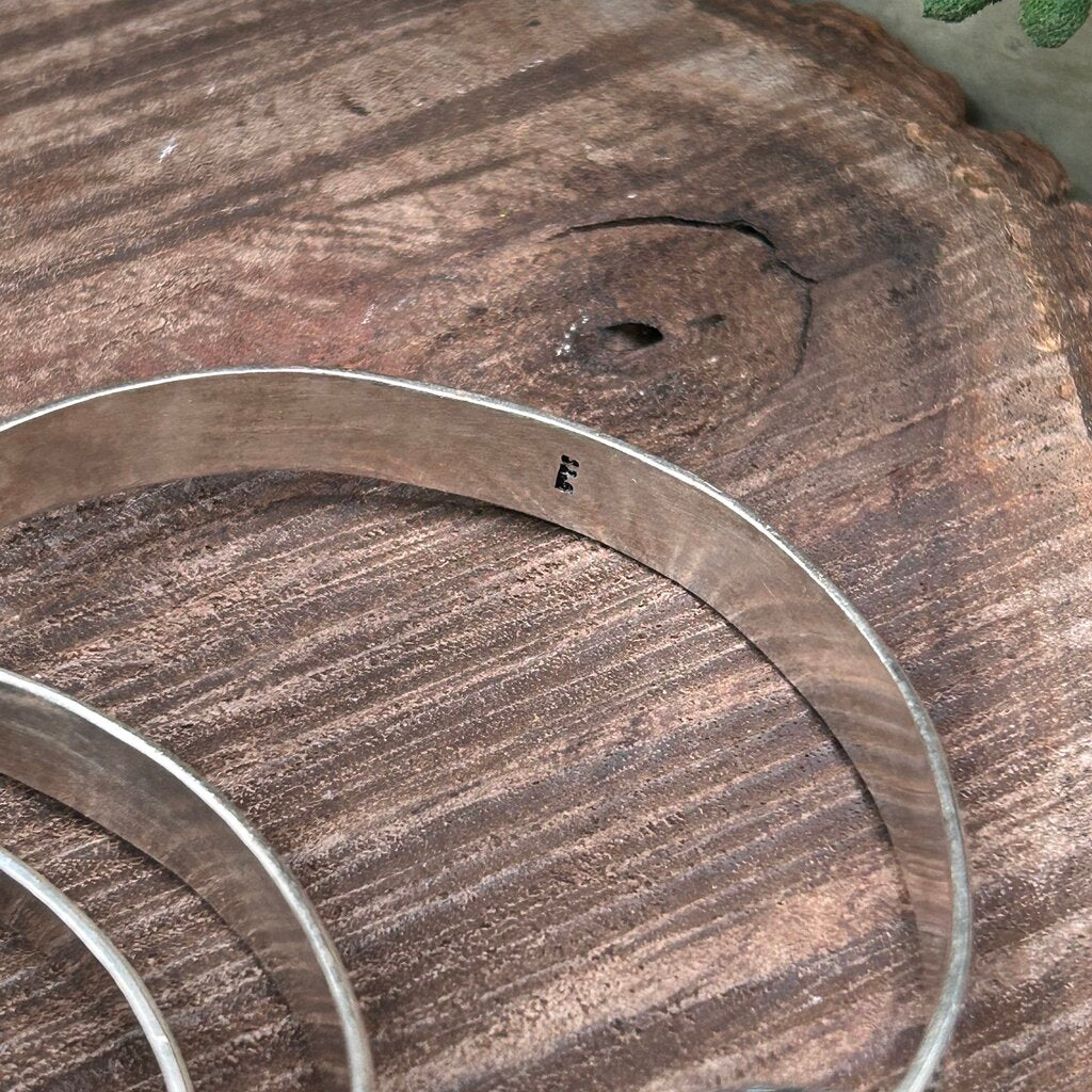 Sterling Embossed Bangle Set