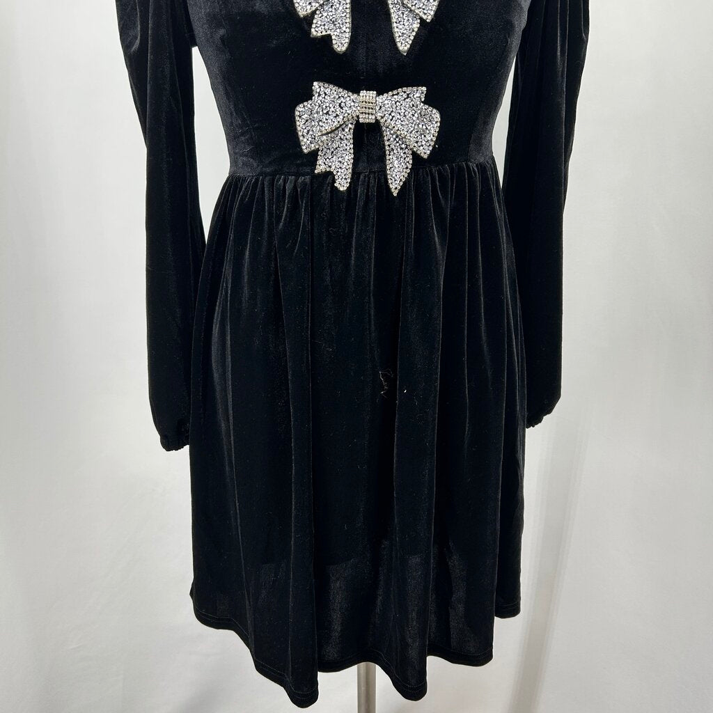 Sugar Lips L/s Velour Dress