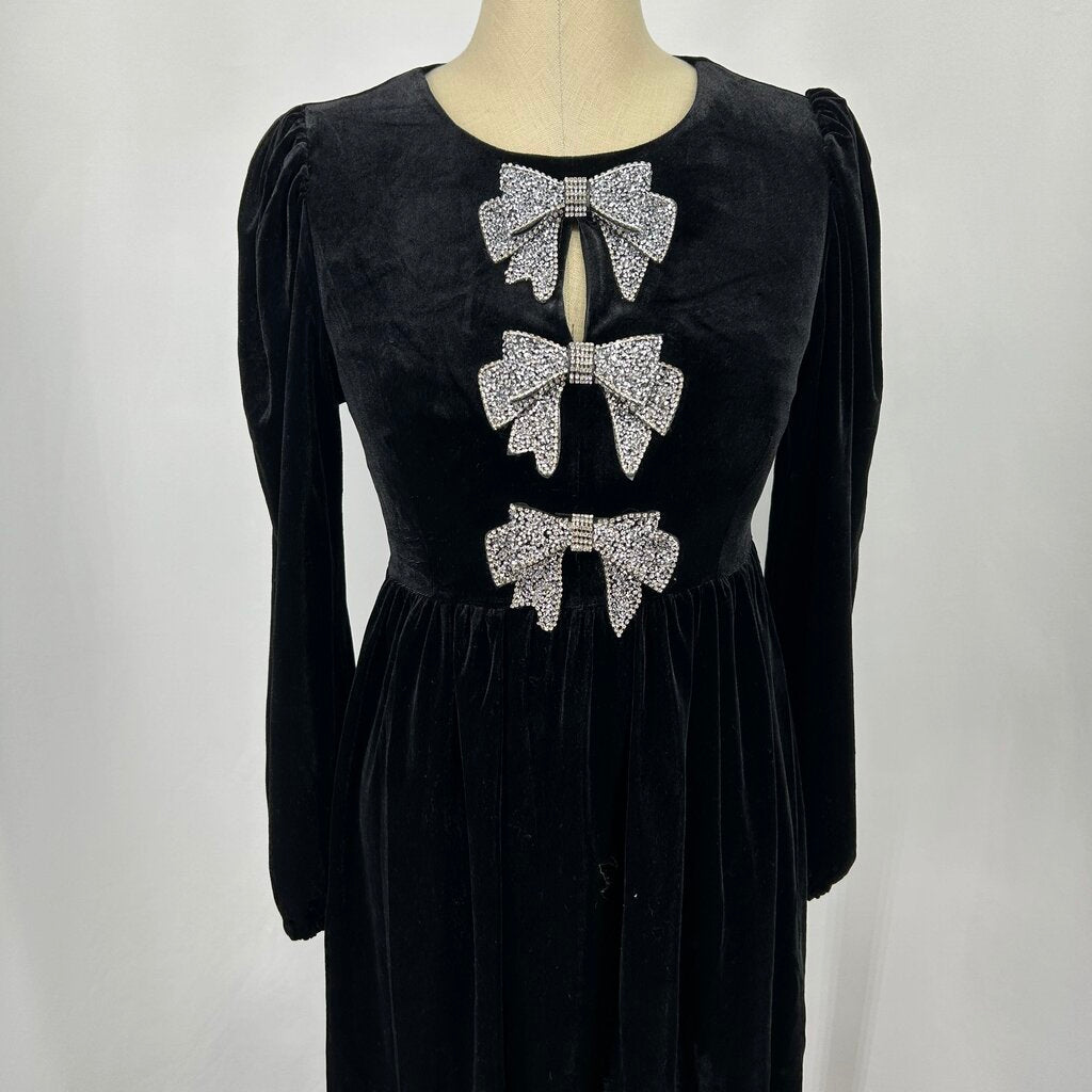 Sugar Lips L/s Velour Dress