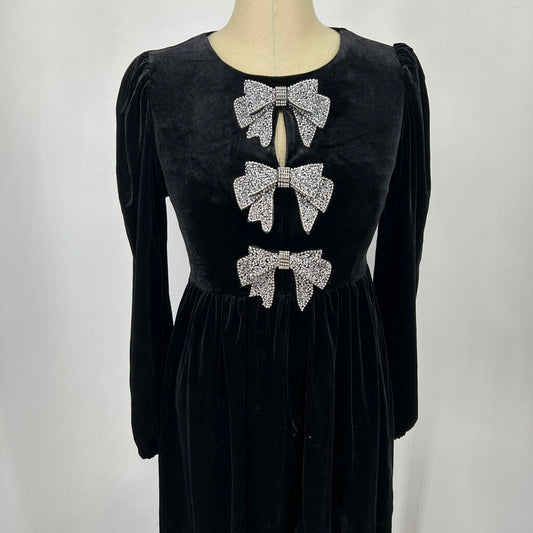 Sugar Lips L/s Velour Dress