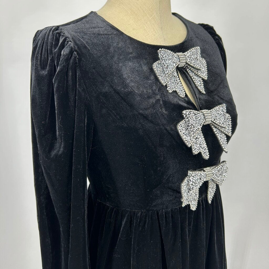 Sugar Lips L/s Velour Dress