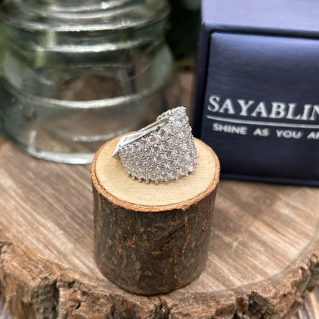 Sterling Gem Cluster Ring