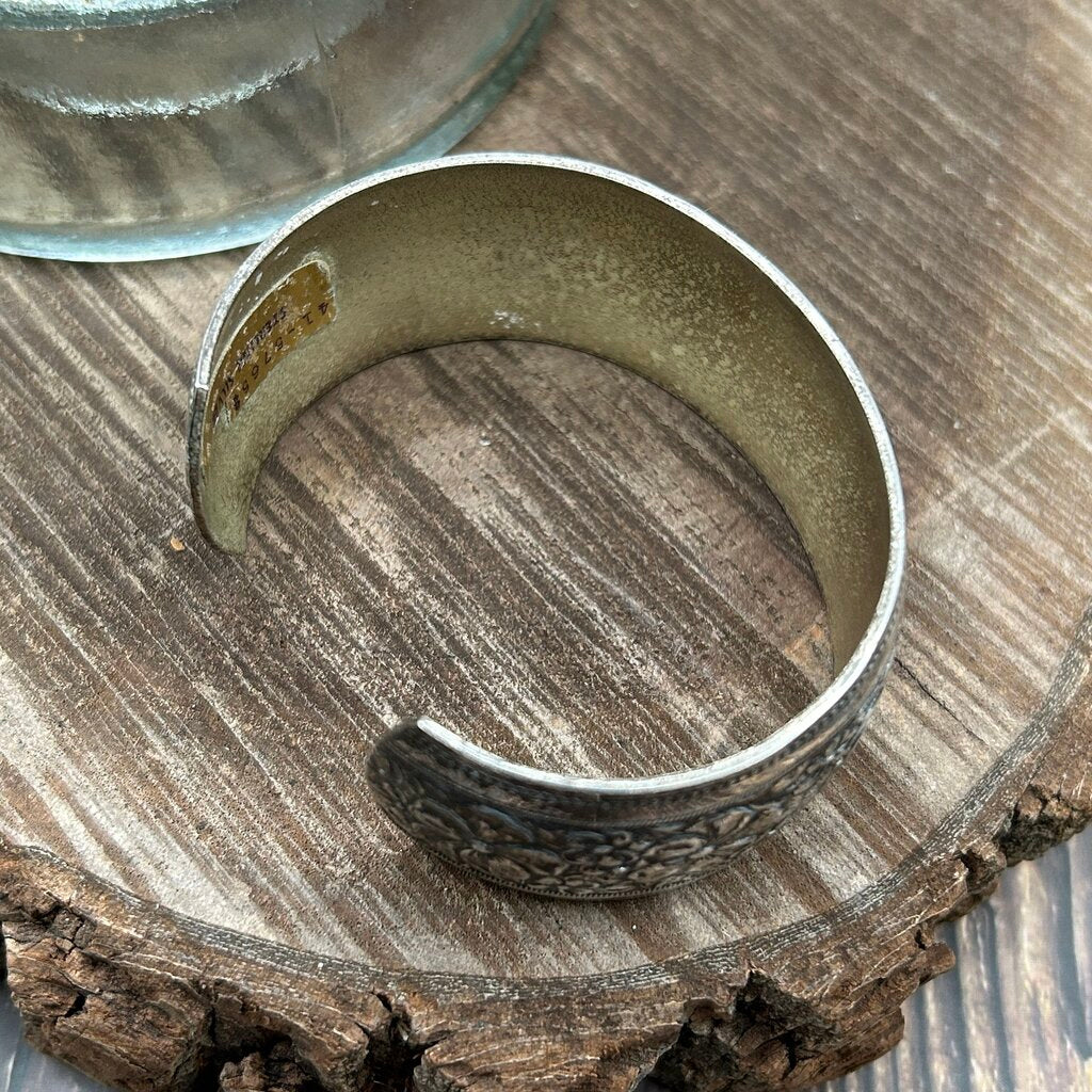 Sterling Floral Cuff