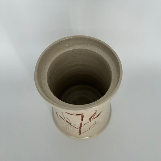 Etched Leaf Tapered Vase