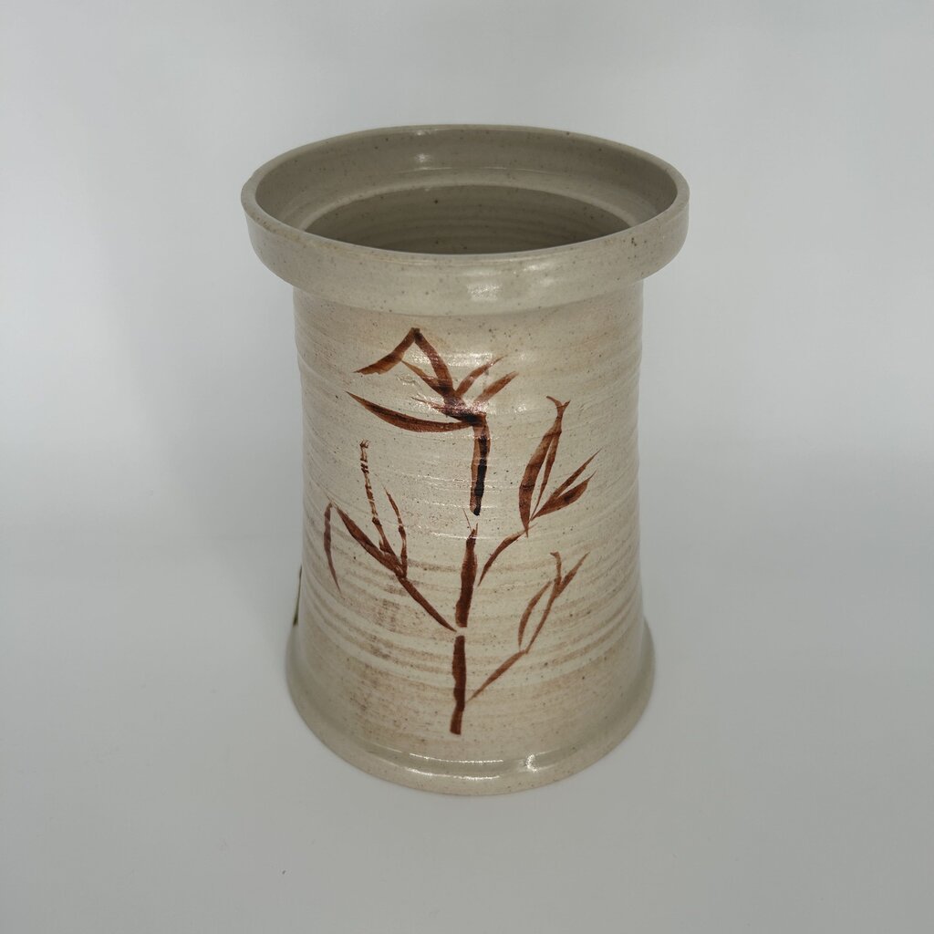 Etched Leaf Tapered Vase