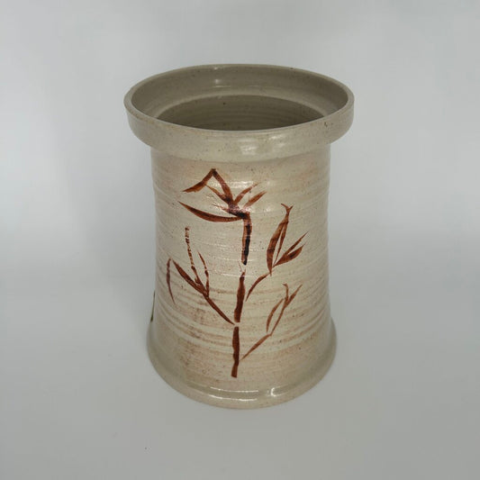Etched Leaf Tapered Vase