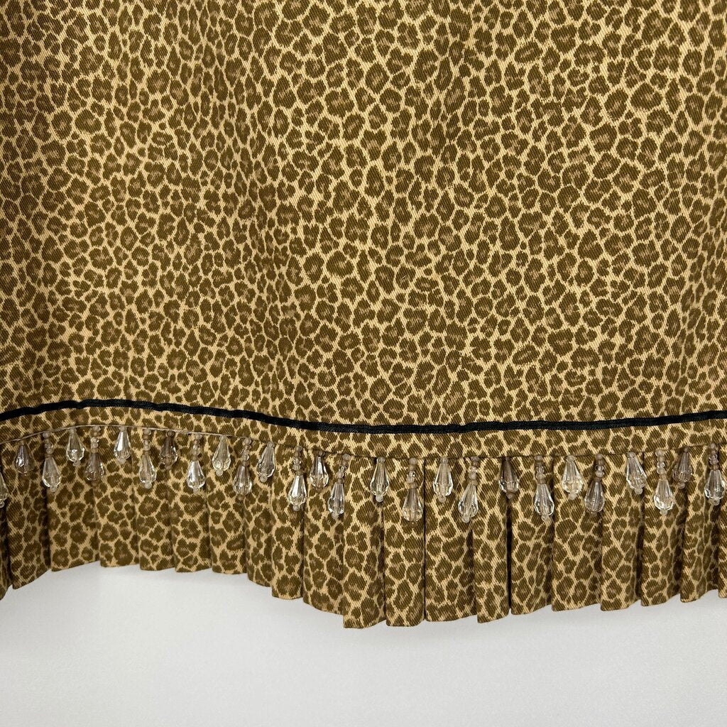 Judith Auburn Animal Print Denim Skirt