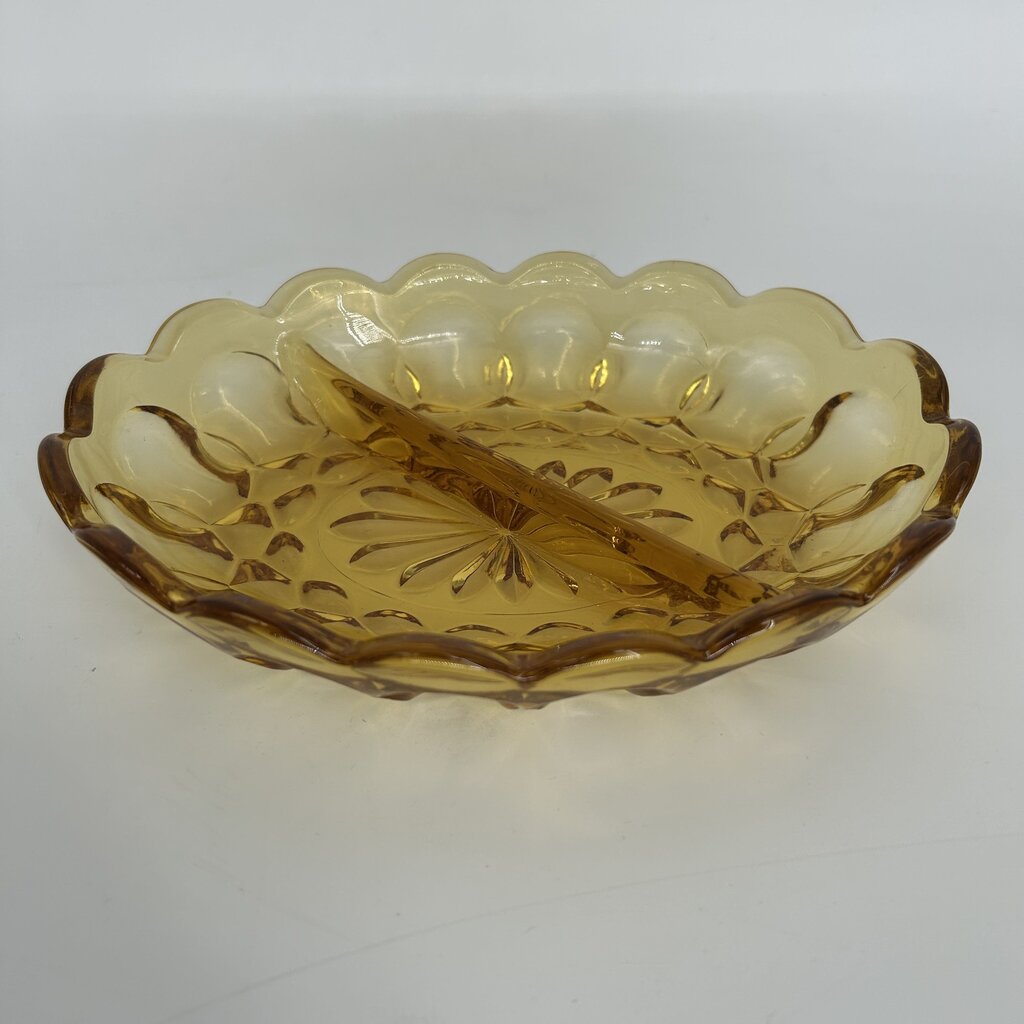 Divided Cut-Glass Relish Tray