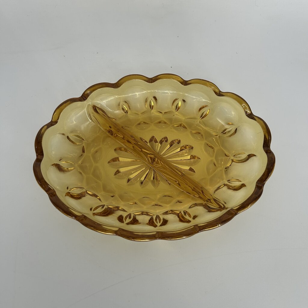 Divided Cut-Glass Relish Tray