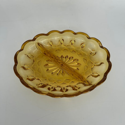 Divided Cut-Glass Relish Tray