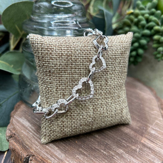 Swarovski Heart Links Bracelet