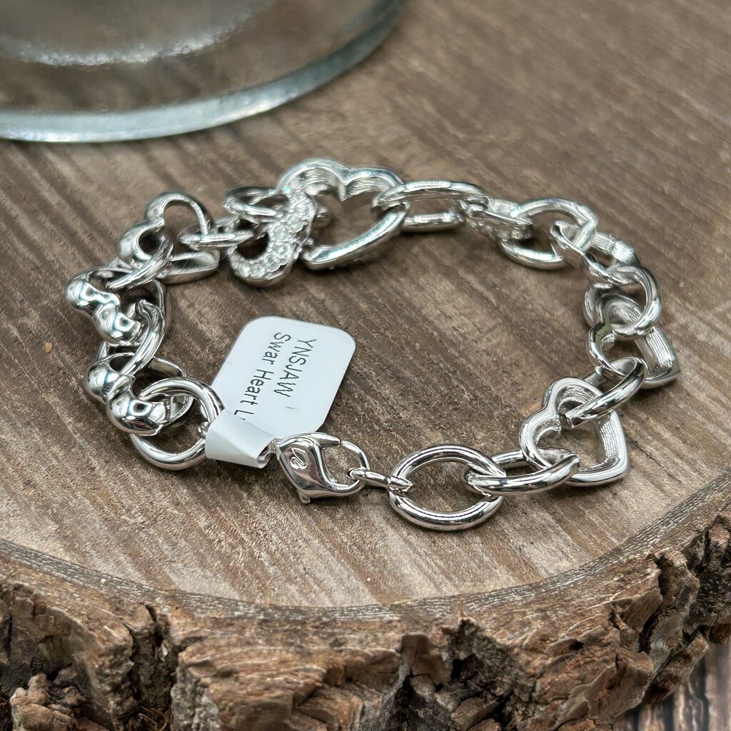 Swarovski Heart Links Bracelet