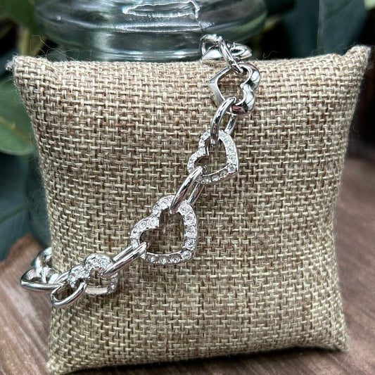 Swarovski Heart Links Bracelet