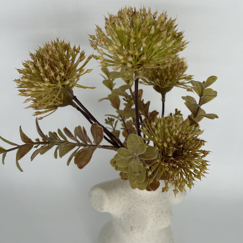 Female Torso Vase with Flowers