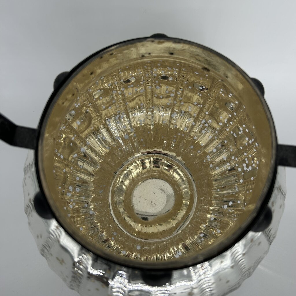 Mercury Glass Lantern with Handle