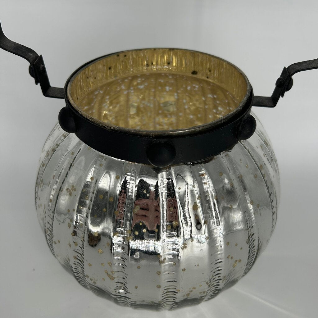 Mercury Glass Lantern with Handle