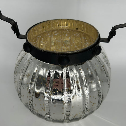 Mercury Glass Lantern with Handle