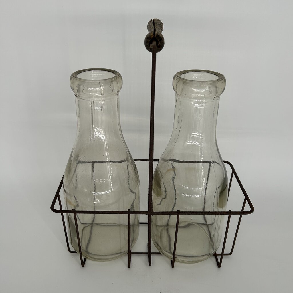 Milk Bottles in Carrier