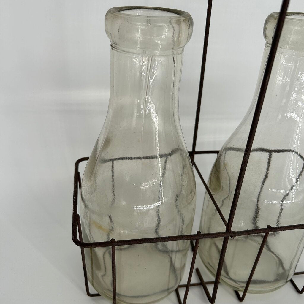 Milk Bottles in Carrier