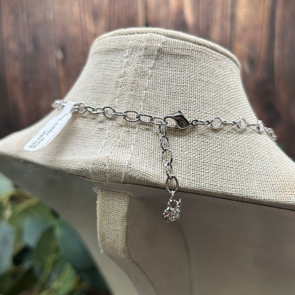 Swarovski Heart Trio Necklace