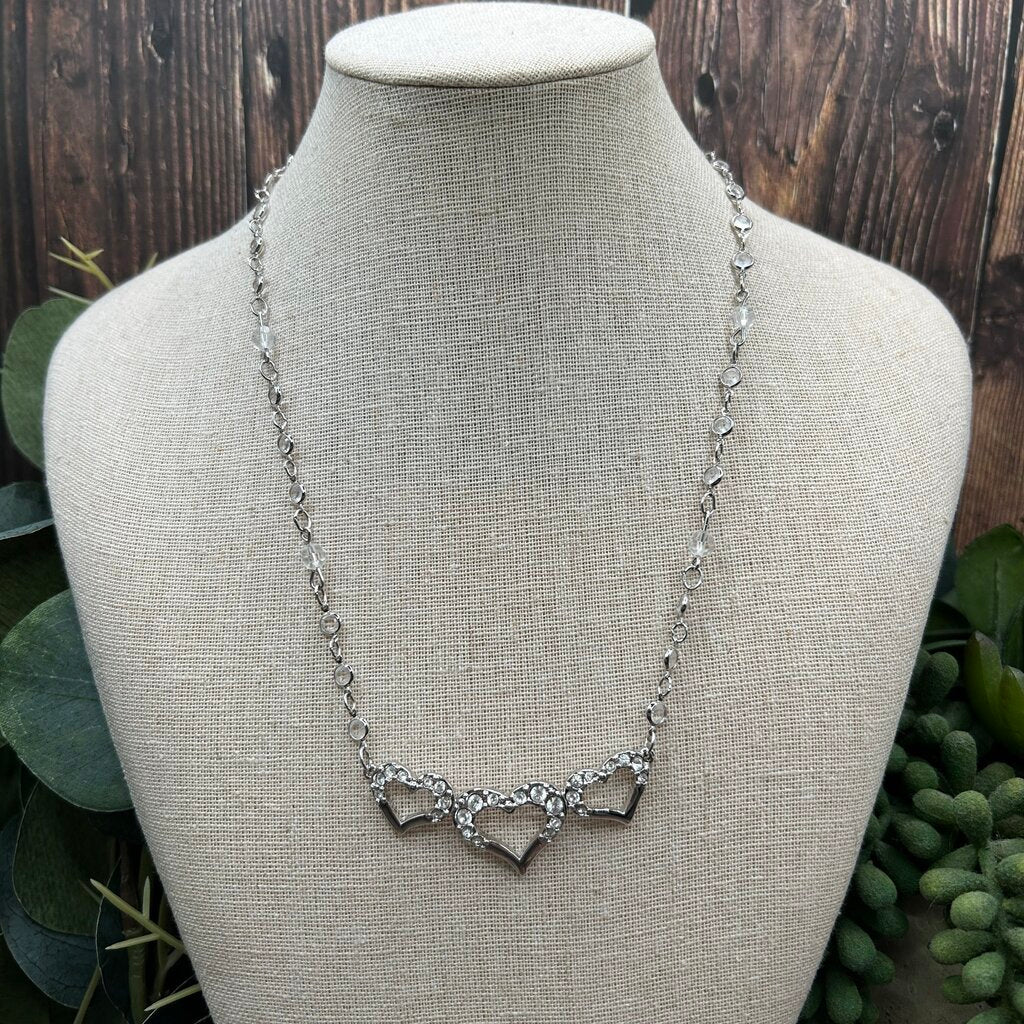 Swarovski Heart Trio Necklace