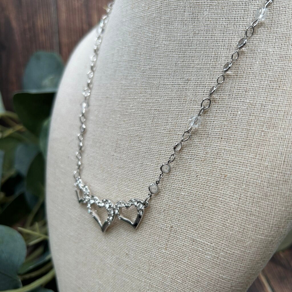 Swarovski Heart Trio Necklace