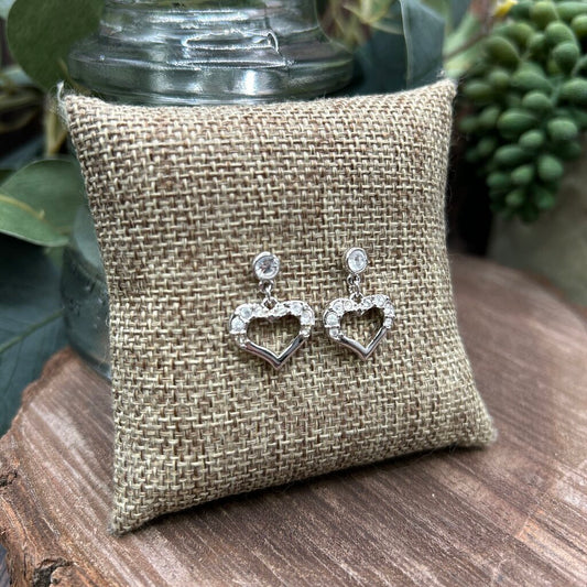 Swarovski Heart Drop Earrings