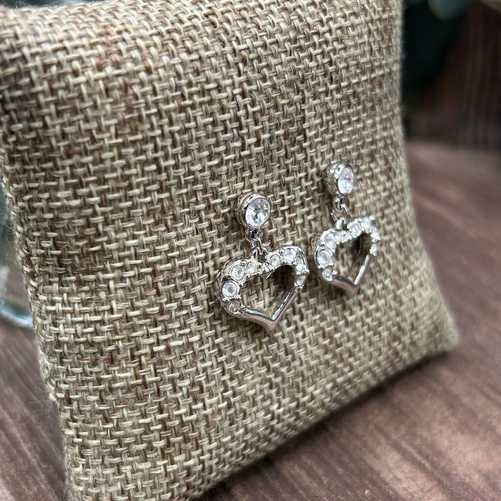Swarovski Heart Drop Earrings