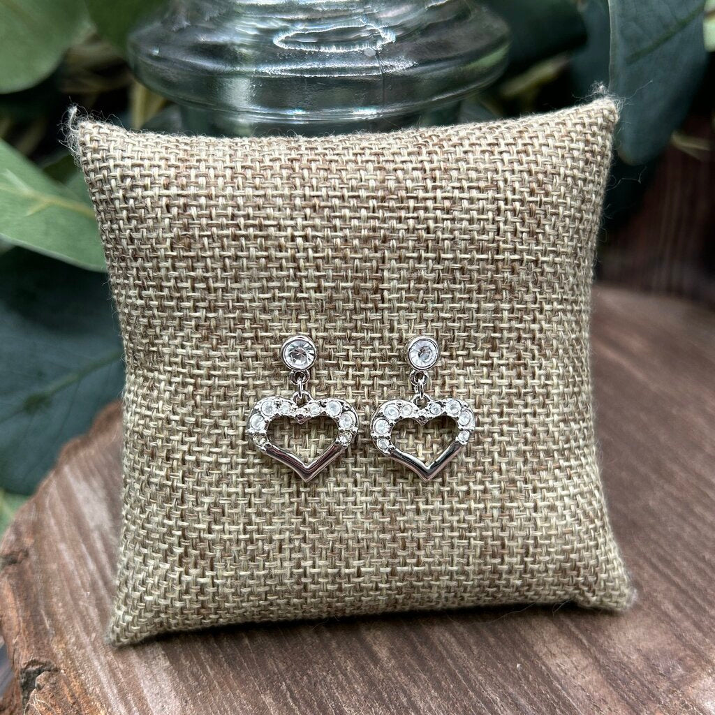 Swarovski Heart Drop Earrings