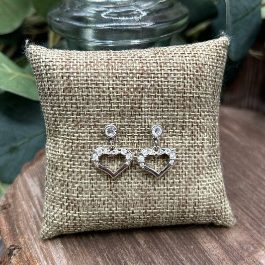 Swarovski Heart Drop Earrings
