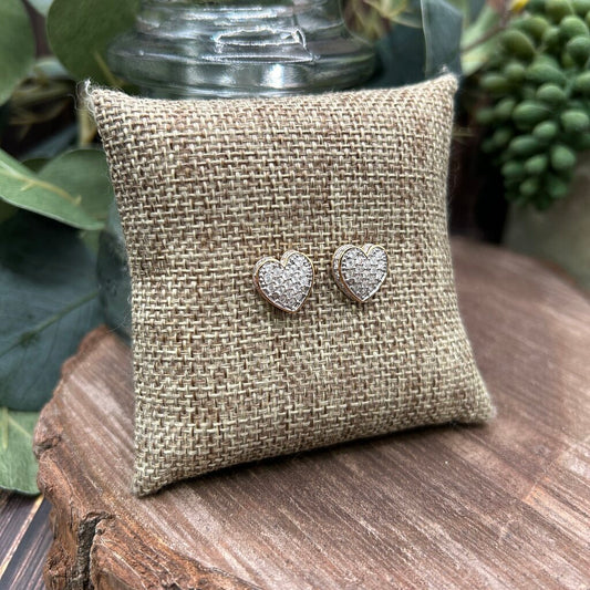 Swarovski Heart Stud Earrings