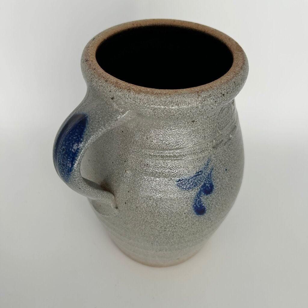 Pottery Handled Jug w/ Berry Basket