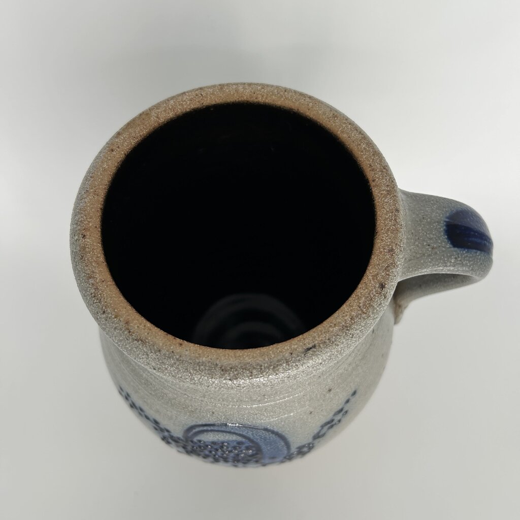 Pottery Handled Jug w/ Berry Basket
