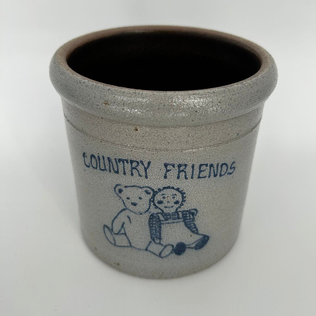 Pottery Country Friends Crock