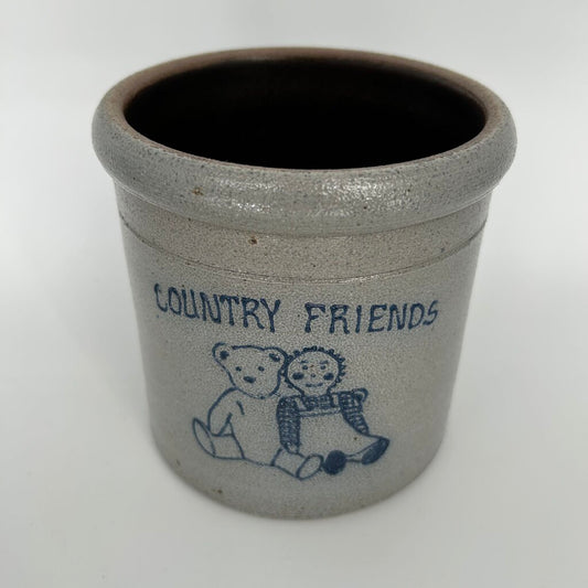 Pottery Country Friends Crock