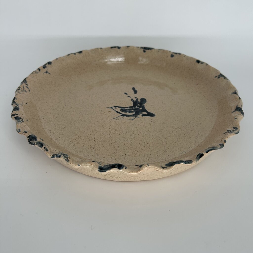 Pottery Bird Pie Plate