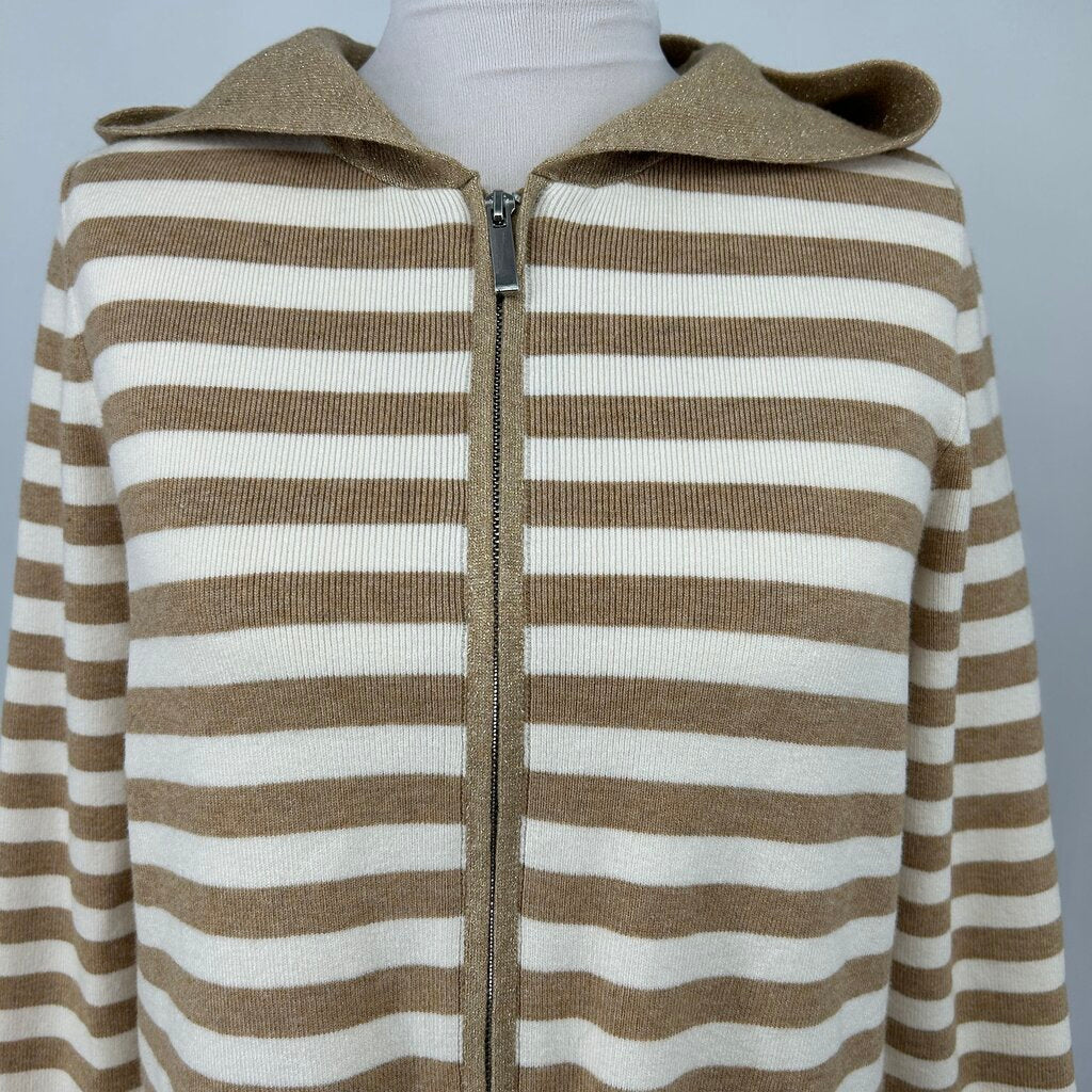 Chicos L/s Striped Cardigan