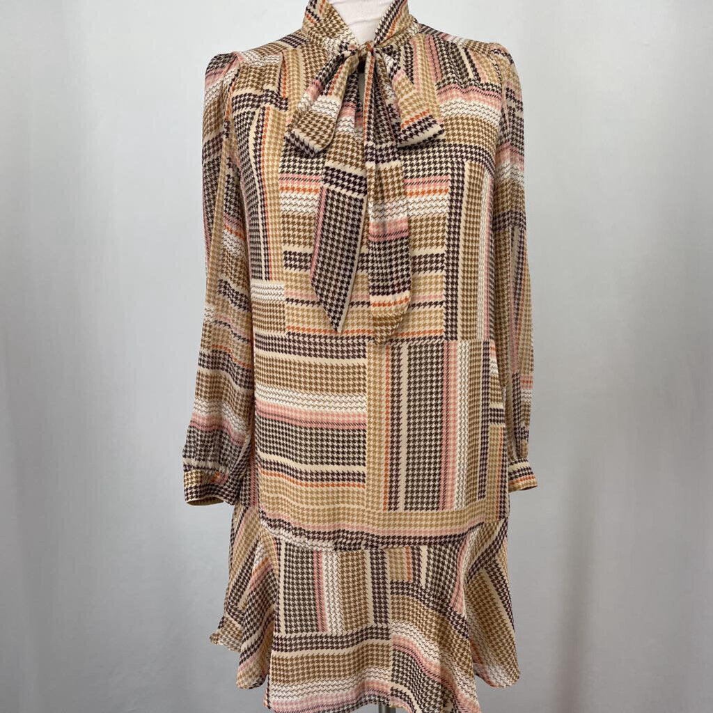 Loft L/s Houndstooth Dress
