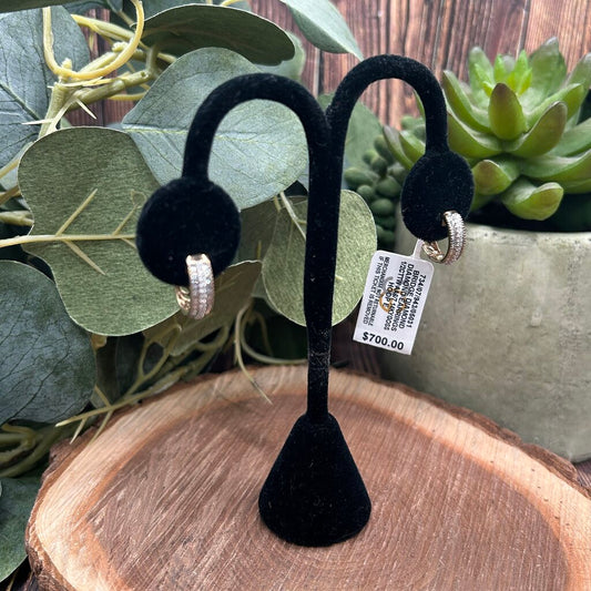Sterling & Diamond Hoop Earrings