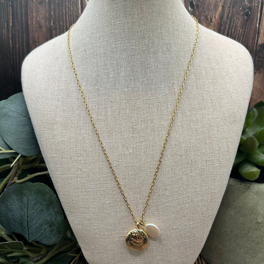 Gorjana Pearl Charm Necklace